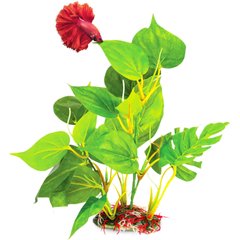 SunGrow Tall & Large Artificial Plastic Leaf Plants for Fish Aquarium Decoration & Reptile Hideout
