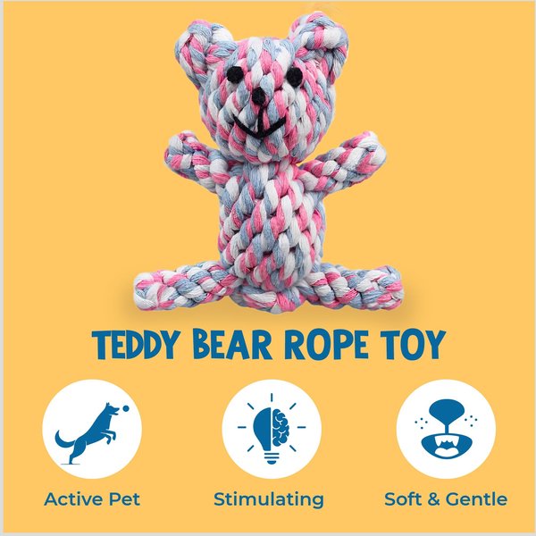 Show full view: SunGrow Teddy Bear Dog & Small Pet Dental Chews Toy, 5-in slide 2 of 7