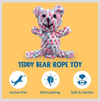 Show full view: SunGrow Teddy Bear Dog & Small Pet Dental Chews Toy, 5-in slide 2 of 7