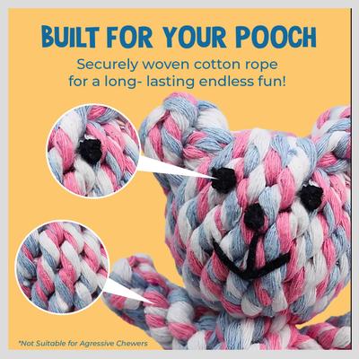 Show full view: SunGrow Teddy Bear Dog & Small Pet Dental Chews Toy, 5-in slide 5 of 7