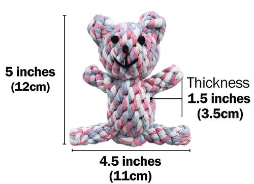 Show full view: SunGrow Teddy Bear Dog & Small Pet Dental Chews Toy, 5-in slide 6 of 7