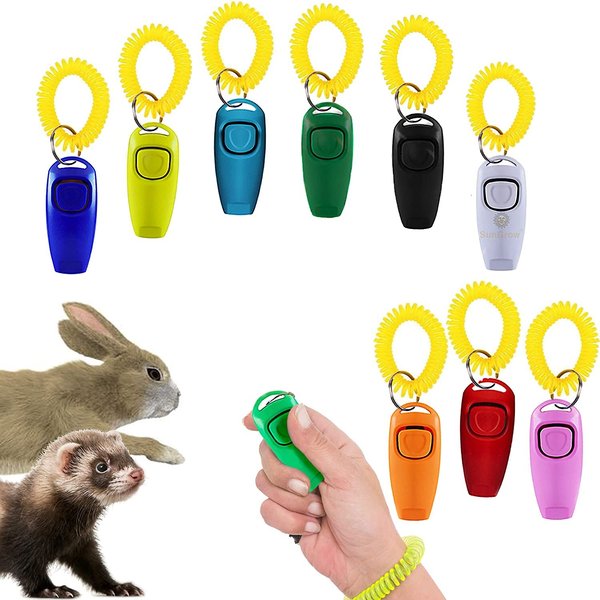 Kelivi Dog Bell For Puppy Potty Training, 4 Pack Dog Bells Toilet Training, Adjustable Length Dog Doorbell With Dog Training Clicker & Dog Whistle-Dog