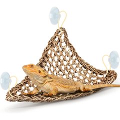 SunGrow Triangular Silicone Climbing & Basking Lizard & Bearded Dragon Reptile Hammock
