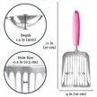 Show in main carousel: SunGrow Wide & Deep Metal Cat Litter Scooper, Pink slide 6 of 7