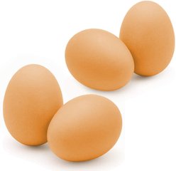 SunGrow Wooden Fake Eggs for Laying Hens in Chicken Coop Train to Lay inside Nest Box, Beige, 4 count slide 2 of 6