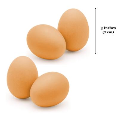 Show full view: SunGrow Wooden Fake Eggs for Laying Hens in Chicken Coop Train to Lay inside Nest Box, Beige, 4 count slide 6 of 7