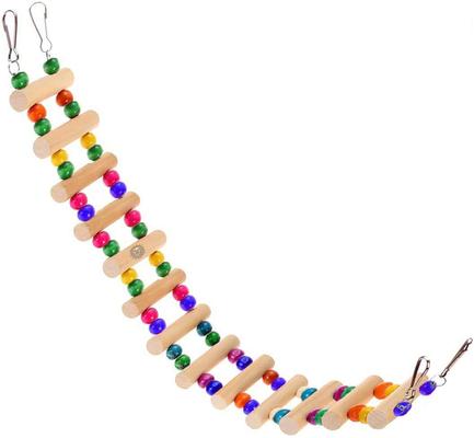 Show full view: SunGrow Wooden Swing & Perch Parakeet & Budgie Ladder Bridge slide 2 of 7