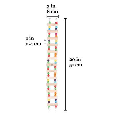 Show full view: SunGrow Wooden Swing & Perch Parakeet & Budgie Ladder Bridge slide 6 of 7