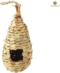 SunGrow Woven Nest, Food Feeder, Cage Accessory, Outdoor Hanging Bird House, 1 Count slide 2 of 7