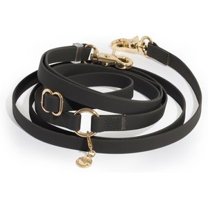 Sunny Tails 4-in-1 Convertible Hands Free Cloud Dog Leash, 8.5-ft long, 5/8-in wide, Ember Black