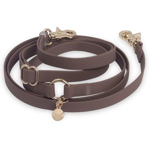 Sunny Tails 4-in-1 Convertible Hands Free Cloud Dog Leash, 8.5-ft long, 5/8-in wide, Espresso Brown