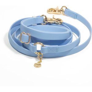 Sunny Tails 4-in-1 Convertible Hands Free Cloud Dog Leash, 8.5-ft long, 5/8-in wide, Malibu Blue