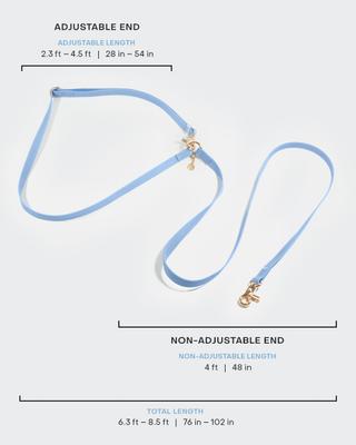 Show full view: Sunny Tails 4-in-1 Convertible Hands Free Cloud Dog Leash, 8.5-ft long, 5/8-in wide, Malibu Blue slide 4 of 9