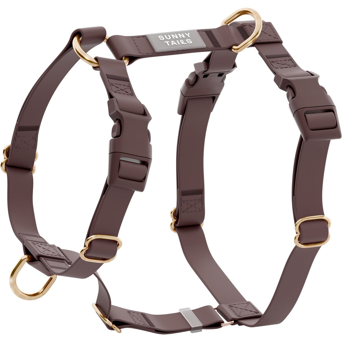 Sunny Tails Cloud Lite Waterproof Dog Harness, Espresso Brown, Medium: 20 to 29-in chest