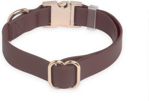 Show full view: Sunny Tails Cloud Waterproof Dog Collar, Espresso Brown, Small: 8 to 12-in neck, 5/8-in wide slide 2 of 7