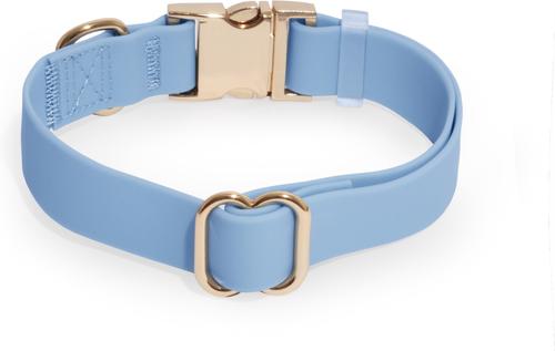 Show full view: Sunny Tails Cloud Waterproof Dog Collar, Malibu Blue, Large: 16 to 24-in neck, 1-in wide slide 2 of 7