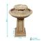 Show in main carousel: Sunnydaze Decor 2-Tier Beveled Flower Birdbath Water Fountain slide 4 of 10