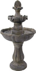 Sunnydaze Decor 2-Tier Pineapple Solar Water Fountain 