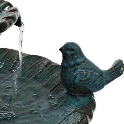 Show full view: Sunnydaze Decor 2-Tier Resting Birds Ceramic Outdoor Water Fountain slide 8 of 11