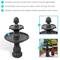 Show in main carousel: Sunnydaze Decor 2-Tier Solar Outdoor Water Fountain, Black slide 5 of 10