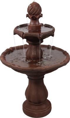 Show full view: Sunnydaze Decor 2-Tier Solar Outdoor Water Fountain, Rust slide 1 of 10