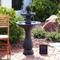 Show in main carousel: Sunnydaze Decor 2-Tier Solar Powered Pineapple Top Bird Water Fountain with Battery Backup & Submersible Pump, Black, 46-in slide 2 of 7