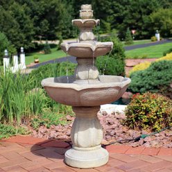 Sunnydaze Decor 3-Tier Birds-foot Delight Outdoor Water Fountain slide 2 of 9