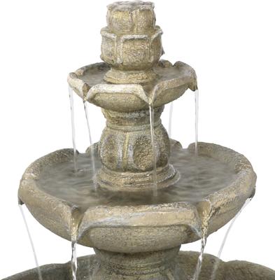 Show full view: Sunnydaze Decor 3-Tier Birds-foot Delight Outdoor Water Fountain slide 3 of 10