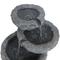Show in main carousel: Sunnydaze Decor 3-Tier Chiseled Basin Solar Powered Water Fountain with Battery Backup & Submersible Pump, Grey, 17-in slide 7 of 7