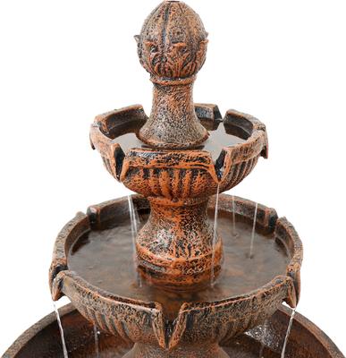 Show full view: Sunnydaze Decor 3-Tier Flower Blossom Outdoor Electric Water Fountain slide 9 of 10
