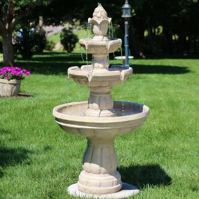 Show full view: Sunnydaze Decor 3-Tier Outdoor Water Fountain slide 2 of 10
