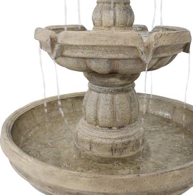 Show full view: Sunnydaze Decor 3-Tier Outdoor Water Fountain slide 3 of 10