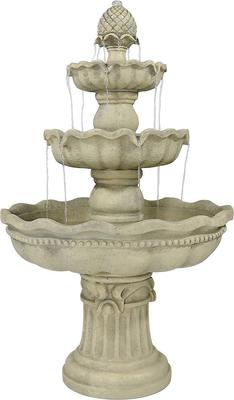 Show full view: Sunnydaze Decor 3-Tier Pineapple Outdoor Water Fountain slide 1 of 11