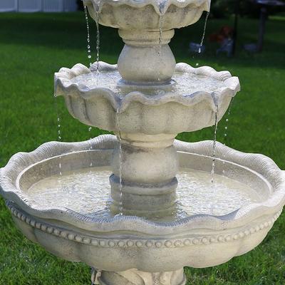 Show full view: Sunnydaze Decor 3-Tier Pineapple Outdoor Water Fountain slide 9 of 11