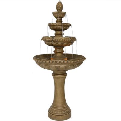 Show full view: Sunnydaze Decor 4-Tier Outdoor Patio Electric Eggshell Water Fountain slide 1 of 10