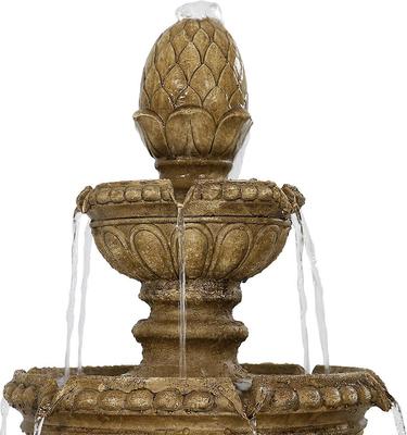 Show full view: Sunnydaze Decor 4-Tier Outdoor Patio Electric Eggshell Water Fountain slide 3 of 10