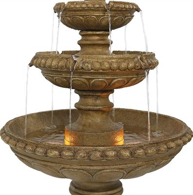 Show full view: Sunnydaze Decor 4-Tier Outdoor Patio Electric Eggshell Water Fountain slide 8 of 10