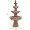 Show in main carousel: Sunnydaze Decor 4-Tier Pineapple Outdoor Water Fountain, Black slide 4 of 10