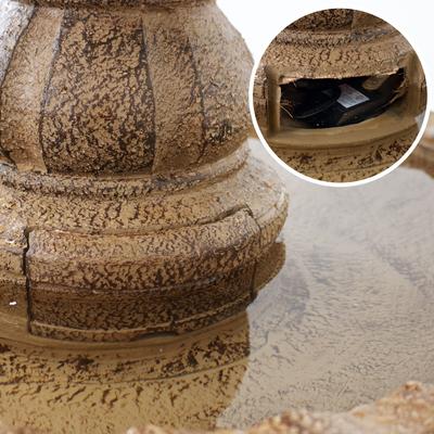 Show full view: Sunnydaze Decor 4-Tier Pineapple Outdoor Water Fountain, Earth slide 7 of 10