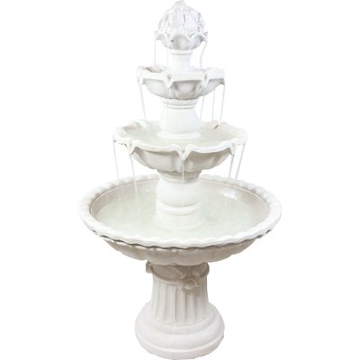 Sunnydaze Decor Sunnydaze Decor 4-Tier White Electric Water Fountain
