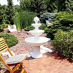 Sunnydaze Decor 4-Tier White Electric Water Fountain slide 2 of 9