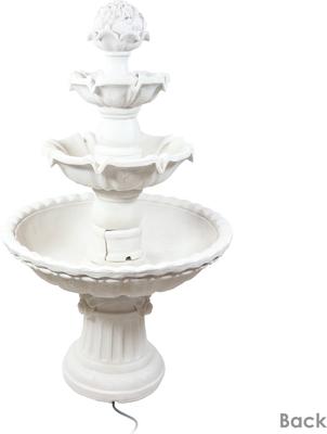 Show full view: Sunnydaze Decor 4-Tier White Electric Water Fountain slide 7 of 10