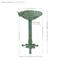 Show in main carousel: Sunnydaze Decor Autumnal Leaf Cast Aluminum Metal Bird Bath, Green Patina, 11.75-in slide 4 of 7