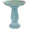 Show in main carousel: Sunnydaze Decor Avignon Ceramic Bird Bath with Lava Finish, Blue Distressed Ceramic Finish, Cyan, 18.75-in slide 1 of 5