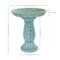 Show in main carousel: Sunnydaze Decor Avignon Ceramic Bird Bath with Lava Finish, Blue Distressed Ceramic Finish, Cyan, 18.75-in slide 3 of 5