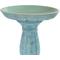 Show in main carousel: Sunnydaze Decor Avignon Ceramic Bird Bath with Lava Finish, Blue Distressed Ceramic Finish, Cyan, 18.75-in slide 5 of 5