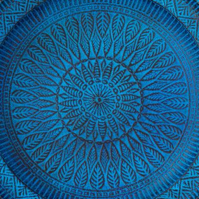 Show full view: Sunnydaze Decor Backyard Beauty Cast Aluminum Metal Bird Bath, Blue Patina, 14.5-in slide 6 of 7