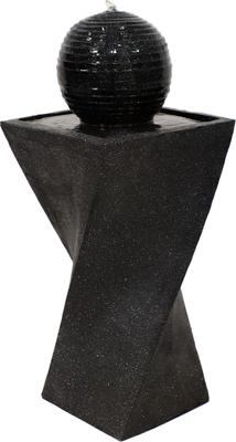 Show full view: Sunnydaze Decor Ball Solar Powered Bird Water Fountain with Backup Battery & LED Light, Black, 32-in slide 1 of 8