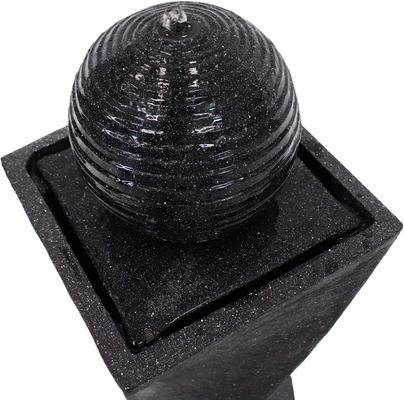 Show full view: Sunnydaze Decor Ball Solar Powered Bird Water Fountain with Backup Battery & LED Light, Black, 32-in slide 8 of 8
