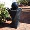 Show in main carousel: Sunnydaze Decor Ball Solar Powered Bird Water Fountain with Backup Battery & LED Light, Black, 32-in slide 2 of 8